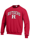 Main image for Mens Rutgers Scarlet Knights Red Champion Arch Mascot Crew Sweatshirt