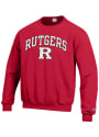 Rutgers Scarlet Knights Champion Arch Mascot Crew Sweatshirt - Red