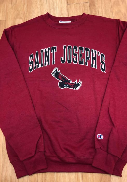Champion Saint Josephs Hawks Arch Mascot Sweatshirt - Cardinal
