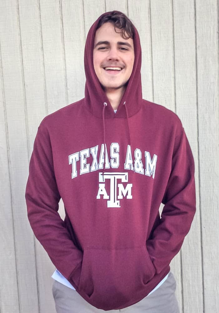 Champion Texas A M Aggies Arch Mascot Hoodie Maroon