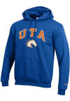 Main image for Champion UTA Mavericks Mens Blue Arch Mascot Long Sleeve Hoodie