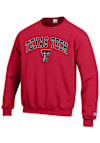 Main image for Champion Texas Tech Red Raiders Mens Red Arch Mascot Long Sleeve Crew Sweatshirt