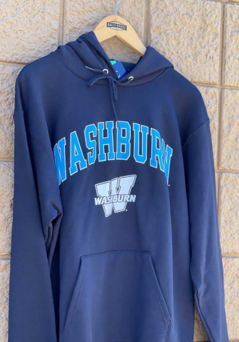 Champion Washburn Ichabods Arch Mascot Hoodie - Navy Blue