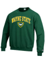 Wayne State Warriors Champion Arch Mascot Crew Sweatshirt - Green