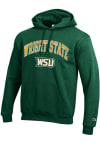 Main image for Champion Wright State Raiders Mens Green Arch Mascot Long Sleeve Hoodie