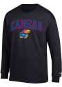 Kansas Jayhawks Champion Midsize Logo T Shirt - Black