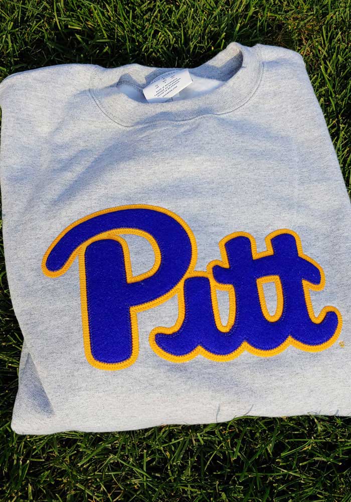 Champion PITTロゴ グレー スウェット Champion Mens GREY Pitt Panthers Logo Long Sleeve Crew