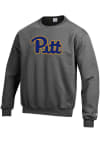 Main image for Mens Pitt Panthers Grey Champion Logo Twill Crew Sweatshirt