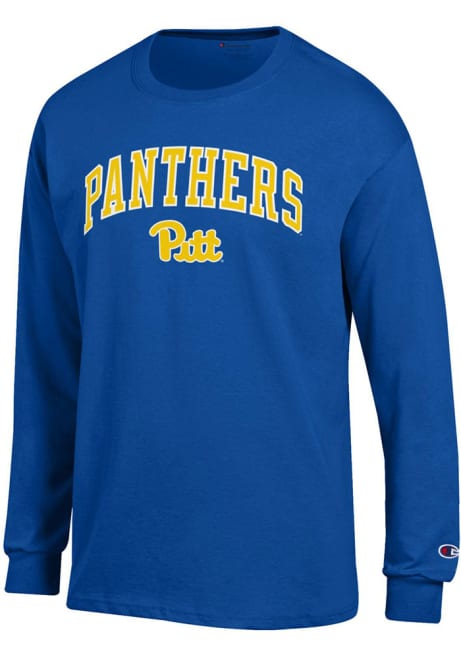 Mens Pitt Panthers Blue Champion Arch Mascot Tee