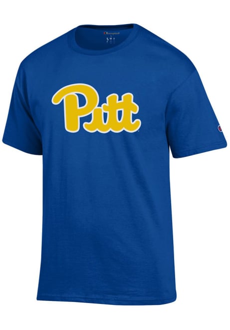 Pitt Panthers Blue Champion Primary Short Sleeve T Shirt