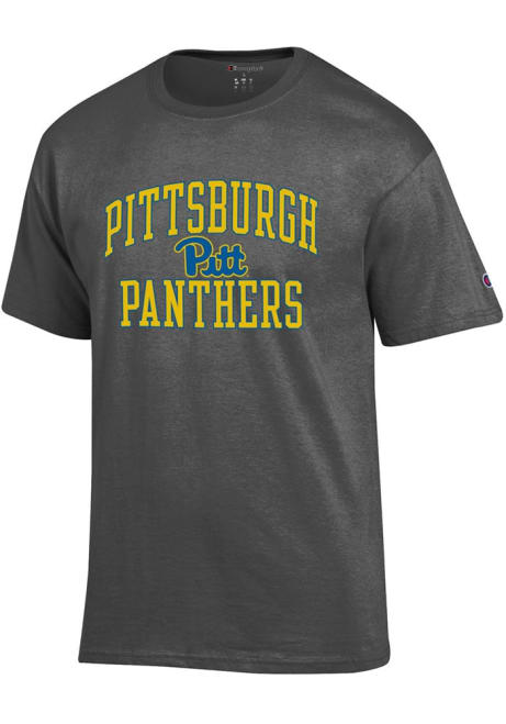 Pitt Panthers Grey Champion Number One Short Sleeve T Shirt