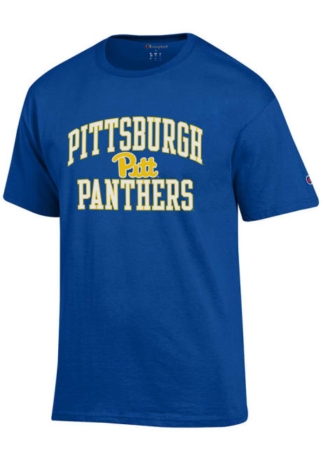 Pitt Panthers Blue Champion Number One Short Sleeve T Shirt