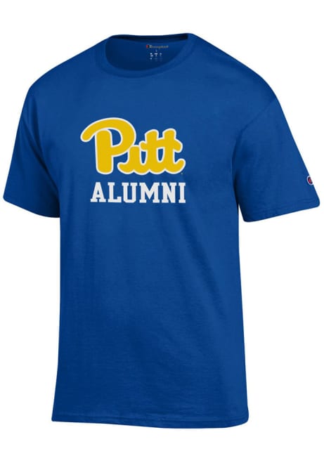 Pitt Panthers Blue Champion Alumni Short Sleeve T Shirt