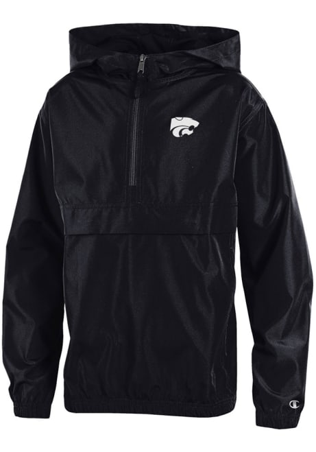 Youth K-State Wildcats Black Champion Packable Light Weight Jacket