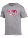 Drury Panthers Champion Arch Mascot T Shirt - Grey