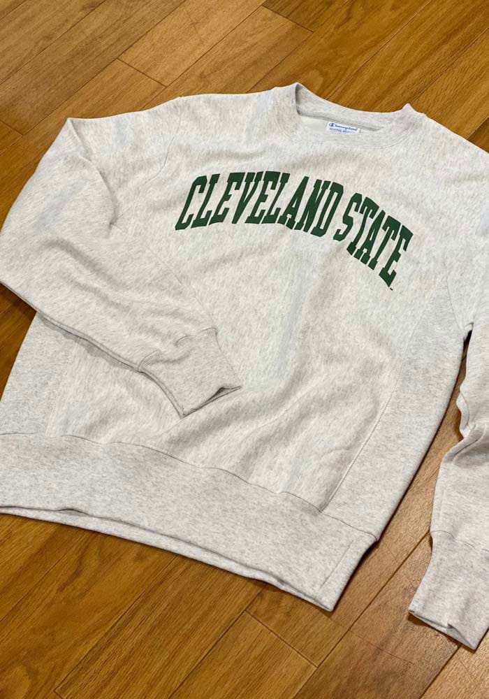 Champion Cleveland State Vikings Reverse Weave Crew Sweatshirt - Grey