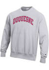 Main image for Champion Duquesne Dukes Mens Grey Reverse Weave Long Sleeve Crew Sweatshirt