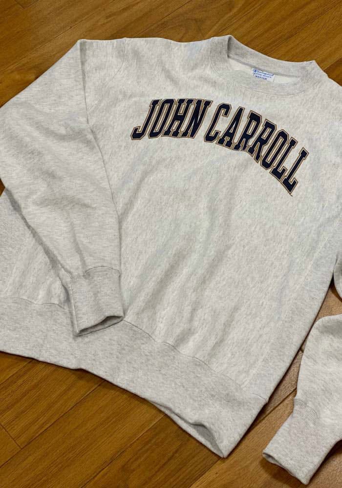 Champion John Carroll Blue Streaks Reverse Weave Crew Sweatshirt