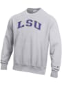 LSU Tigers Champion Reverse Weave Crew Sweatshirt - Grey
