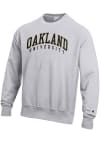 Main image for Champion Oakland University Golden Grizzlies Mens Grey Reverse Weave Long Sleeve Crew Sweatshirt