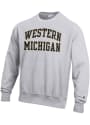 Western Michigan Broncos Champion Reverse Weave Crew Sweatshirt - Grey