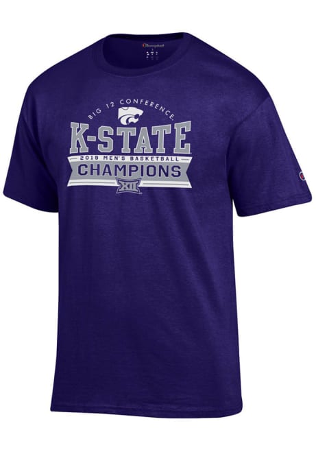 K-State Wildcats Purple Champion 2019 Big 12 Champions Short Sleeve T Shirt