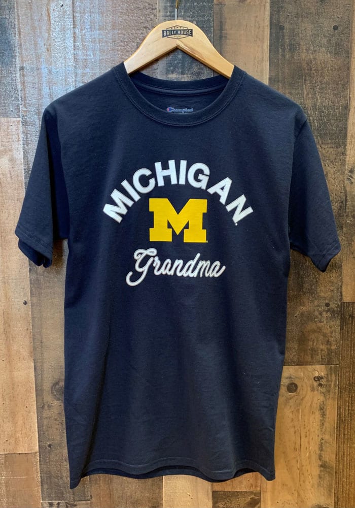 Champion Michigan Wolverines Womens Grandma T-Shirt - Navy Blue