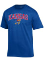 Kansas Jayhawks Champion Arch Mascot T Shirt - Blue