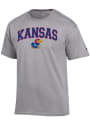 Kansas Jayhawks Champion Arch Mascot T Shirt - Grey