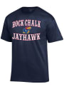 Kansas Jayhawks Champion Circus Slogan T Shirt - Navy Blue