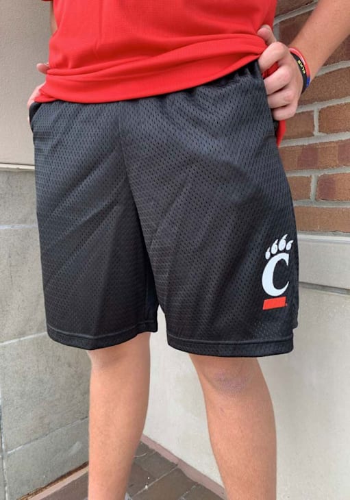 Champion Mens BLACK Cincinnati Bearcats Mesh Shorts 14754469