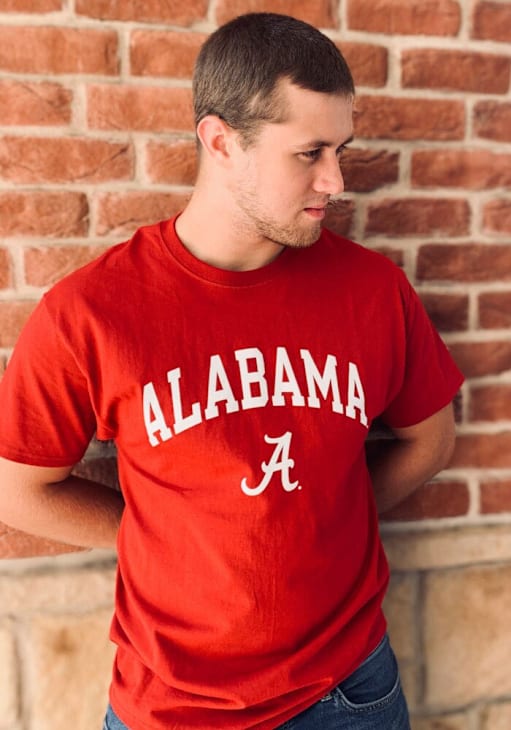 Champion Alabama Crimson Tide Crimson Arch Mascot Short Sleeve T Shirt