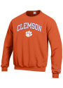 Clemson Tigers Champion Arch Mascot Crew Sweatshirt - Orange