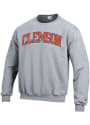 Clemson Tigers Champion Arch Tackle Crew Sweatshirt - Grey