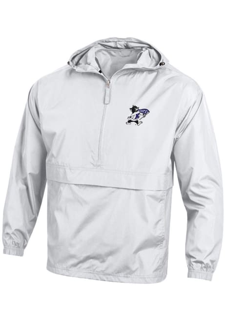 Mens K-State Wildcats White Champion Logo Packable Light Weight Jacket