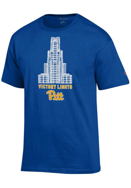 Pitt Panthers Blue Champion Victory Lights Short Sleeve T Shirt