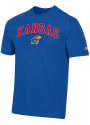 Kansas Jayhawks Champion Super Fan Twill T Shirt - Blue