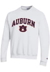 Main image for Champion Auburn Tigers Mens White Powerblend Arch Mascot Long Sleeve Crew Sweatshirt