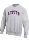 Main image for Champion Auburn Tigers Mens Grey Reverse Weave Arch Name Long Sleeve Crew Sweatshirt