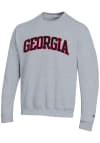 Main image for Champion Georgia Bulldogs Mens Grey Powerblend Tackle Twill Long Sleeve Crew Sweatshirt