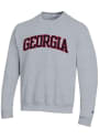 Georgia Bulldogs Champion Powerblend Tackle Twill Crew Sweatshirt - Grey
