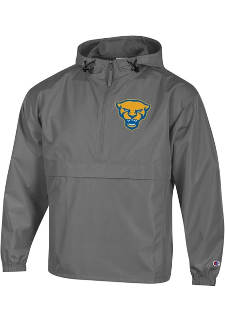 Mens Pitt Panthers Grey Champion Packable Light Weight Jacket