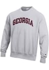 Main image for Champion Georgia Bulldogs Mens Grey Reverse Weave Arch Name Long Sleeve Crew Sweatshirt