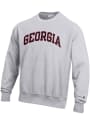 Georgia Bulldogs Champion Reverse Weave Arch Name Crew Sweatshirt - Grey