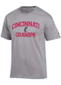 Cincinnati Bearcats Champion Grandpa Graphic T Shirt - Grey