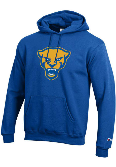 Mens Pitt Panthers Blue Champion Panther Head Hooded Sweatshirt