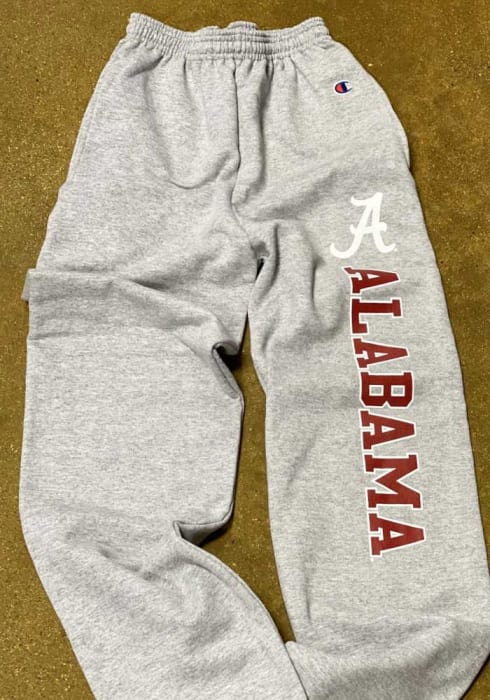 Alabama Crimson Tide Crimson Tide Champion Grey Powerblend Open Bottom ...