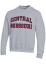 Central Missouri Mules Champion Arch Name Crew Sweatshirt - Grey