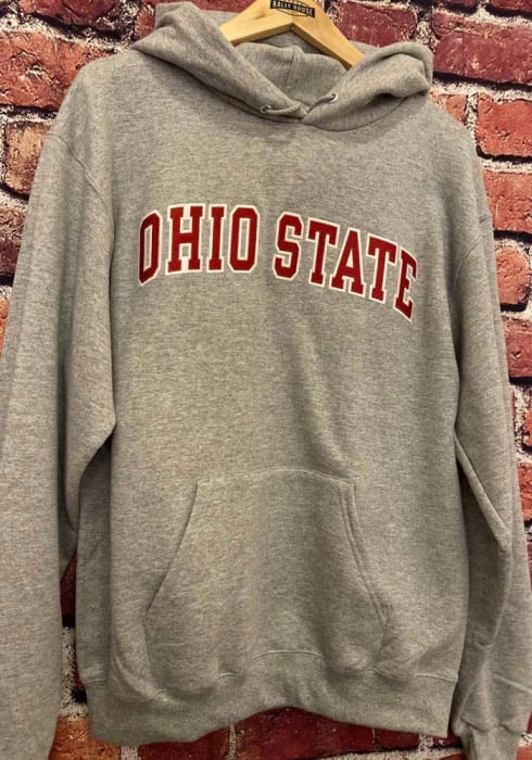 Champion Ohio State Buckeyes Powerblend Hoodie - Grey