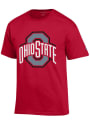 Ohio State Buckeyes Champion Primary Logo T Shirt - Red
